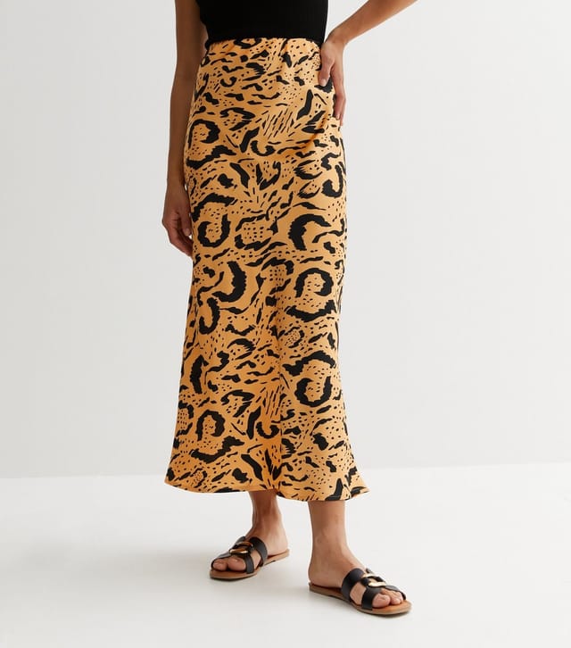 Influence Women's Black Animal Print Midi Skirt Influence New Look - 3