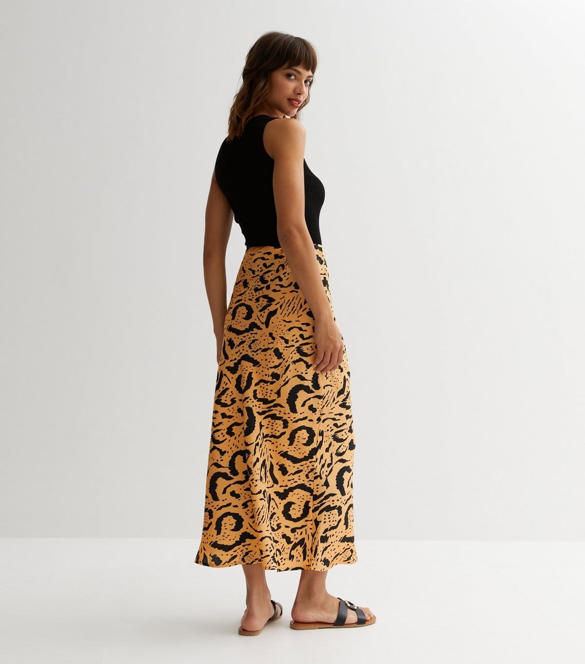 Influence Women's Black Animal Print Midi Skirt Influence New Look - 4