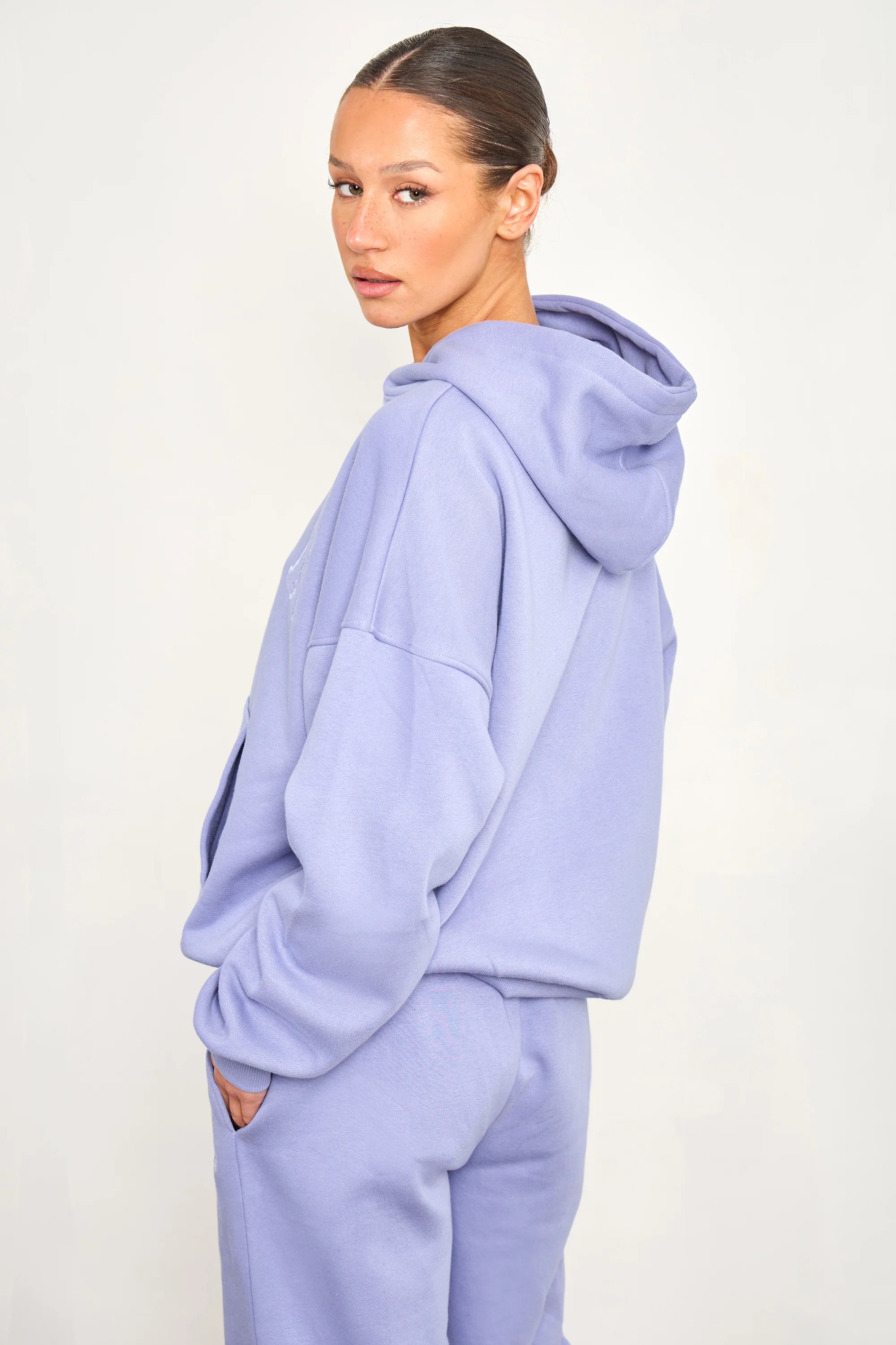Kaiia Kaiia Studio Oversized Hoodie Periwinkle Blue - 4