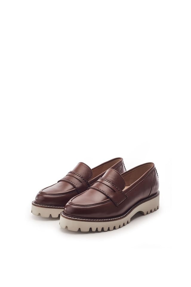 Moda In Pelle Moda In Pelle Women's 'Eleyna' Leather Loafers in Brown - 2