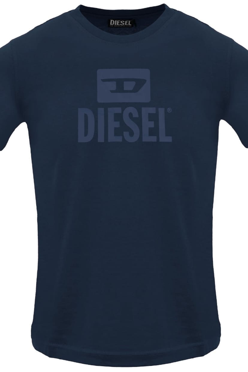 Diesel Diesel Men's Short Sleeve Crew T-shirt in Dark Blue - 1