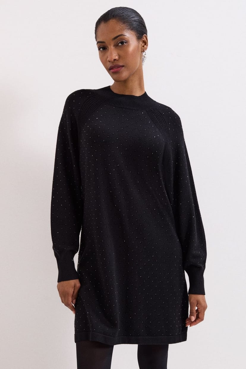 Phase Eight Phase Eight Women's Tala Hot Fix Dress in Black - 1