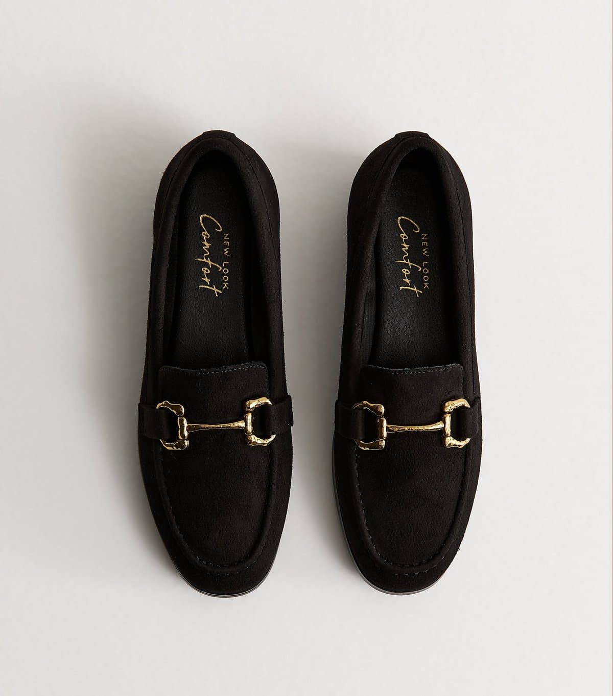 New Look Women's Black Faux Suede Snaffle Buckle Loafer New Look