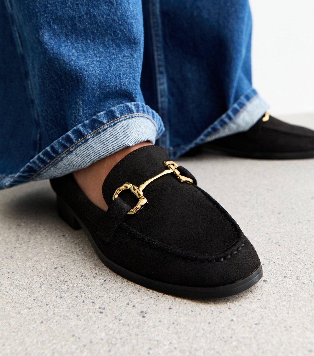 New Look Women's Black Faux Suede Snaffle Buckle Loafer New Look - 2