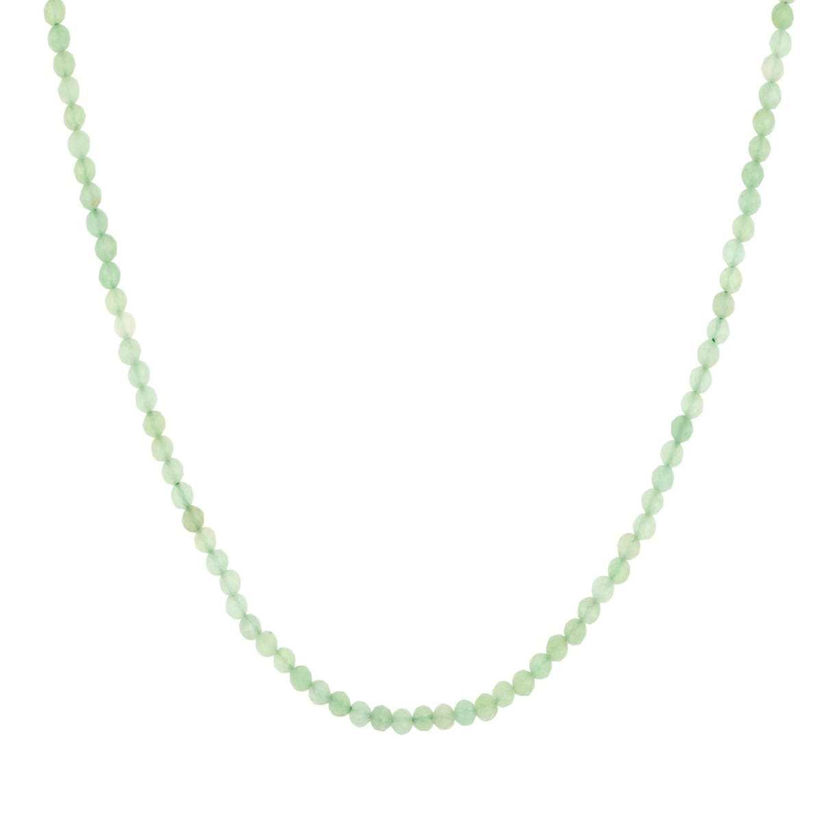 Gold Trip Gold Trip Women's Green Aventurine Beaded Necklace in Pale Green - 1