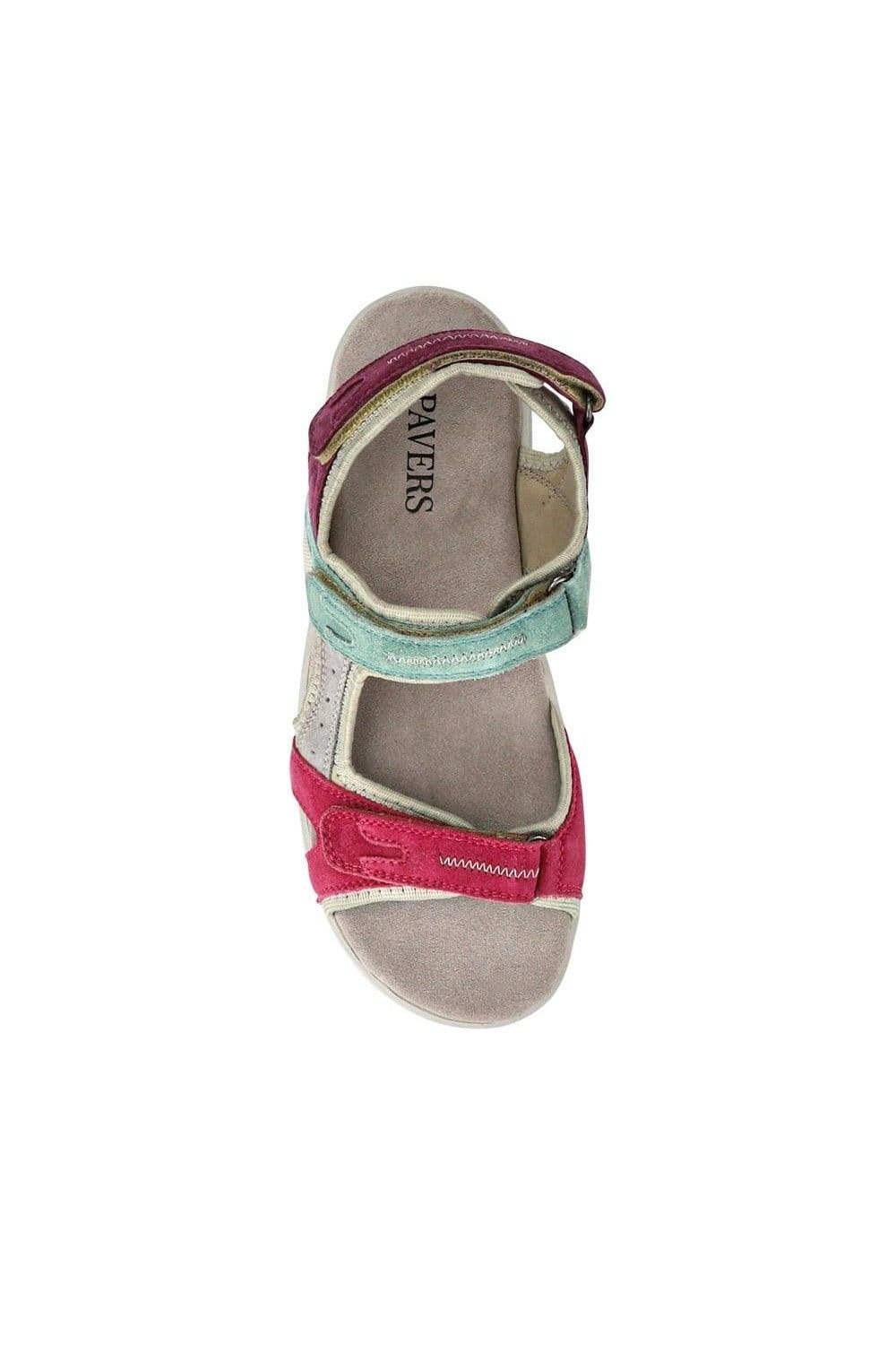 Pavers Pavers Women's Triple Touch-Fasten Sandals - 4