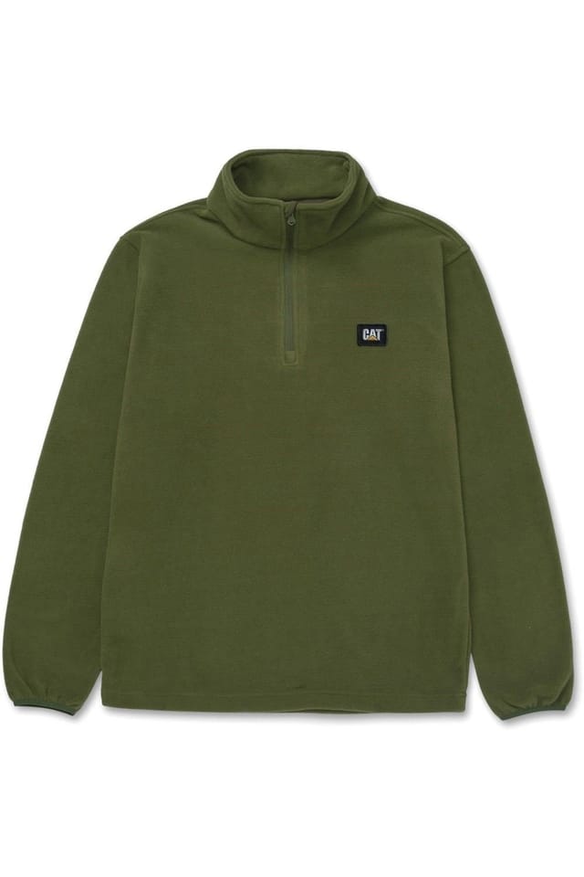 Caterpillar Caterpillar Men's Cat Microfleece Quarter Zip in Green - 3
