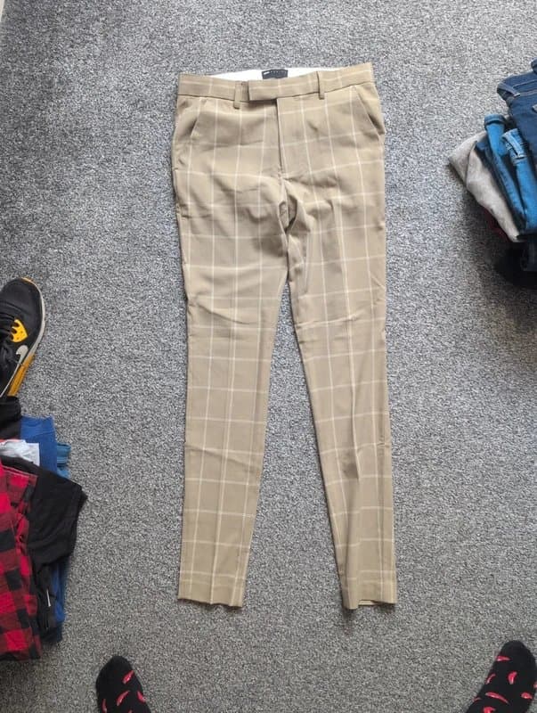 ASOS ASOS design mens chequed trousers