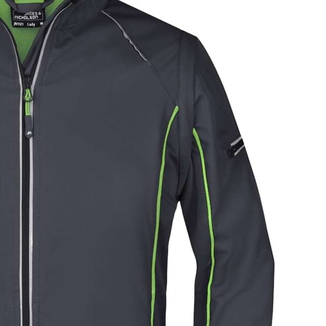 James and Nicholson James and Nicholson Women's Zip-Off Soft Shell Jacket in Dark Grey - 2