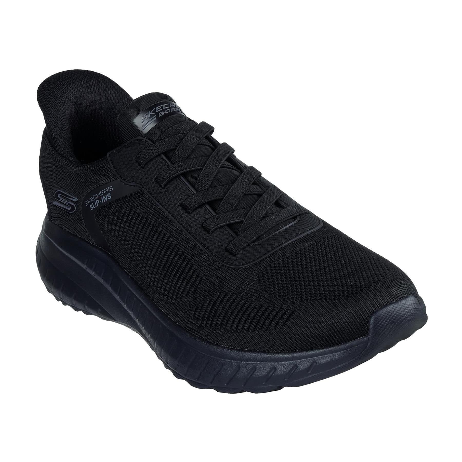 Skechers Skechers Men's Hands Free Slip-ins Shoe For Men - BOBS Sport Squad Chaos Solid Step in Black