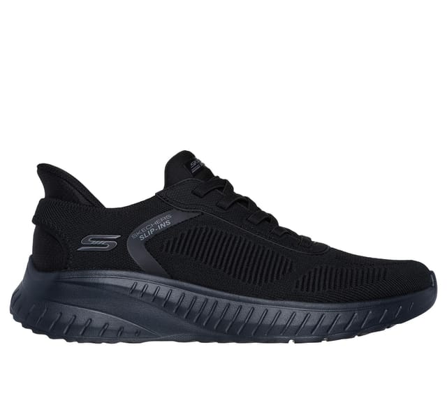 Skechers Skechers Men's Hands Free Slip-ins Shoe For Men - BOBS Sport Squad Chaos Solid Step in Black - 3