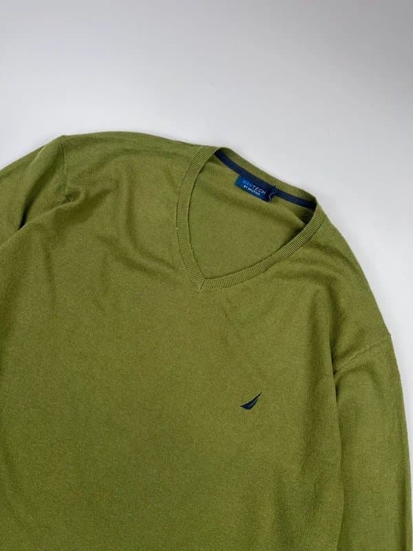 Nautica Nautica Knitted Jumper Mens XXL Green Sweater