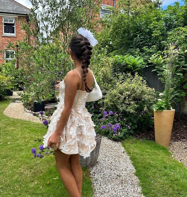 ASOS Cream Lace Strappy Mini Dress