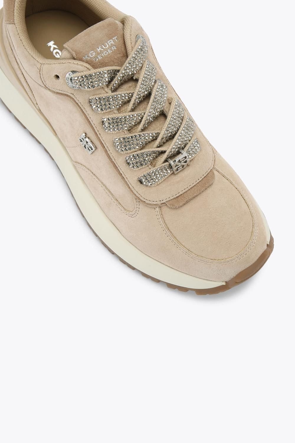 KG Kurt Geiger KG Kurt Geiger Women's 'Louisa2' Suede Trainers in Taupe - 4