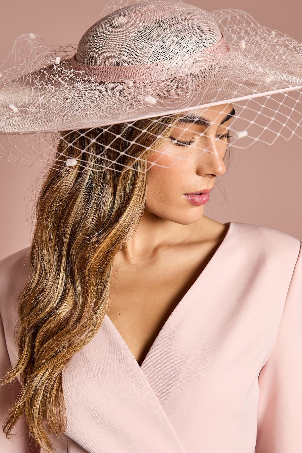 Coast Coast Blush Mesh Wide Brim Hat for Women