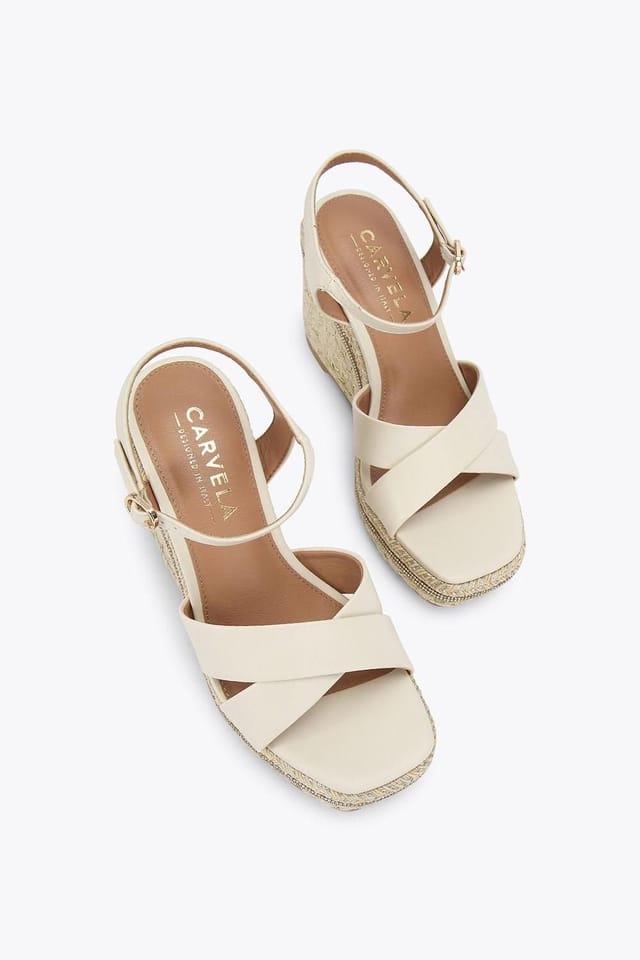 Carvela Carvela Women's 'Fascino Wedge' Heels in Cream - 2