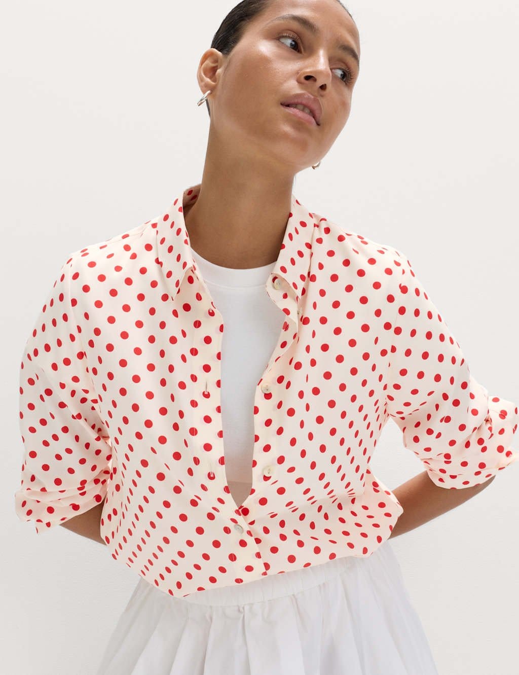 M&S Red Mix Printed Collared Shirt