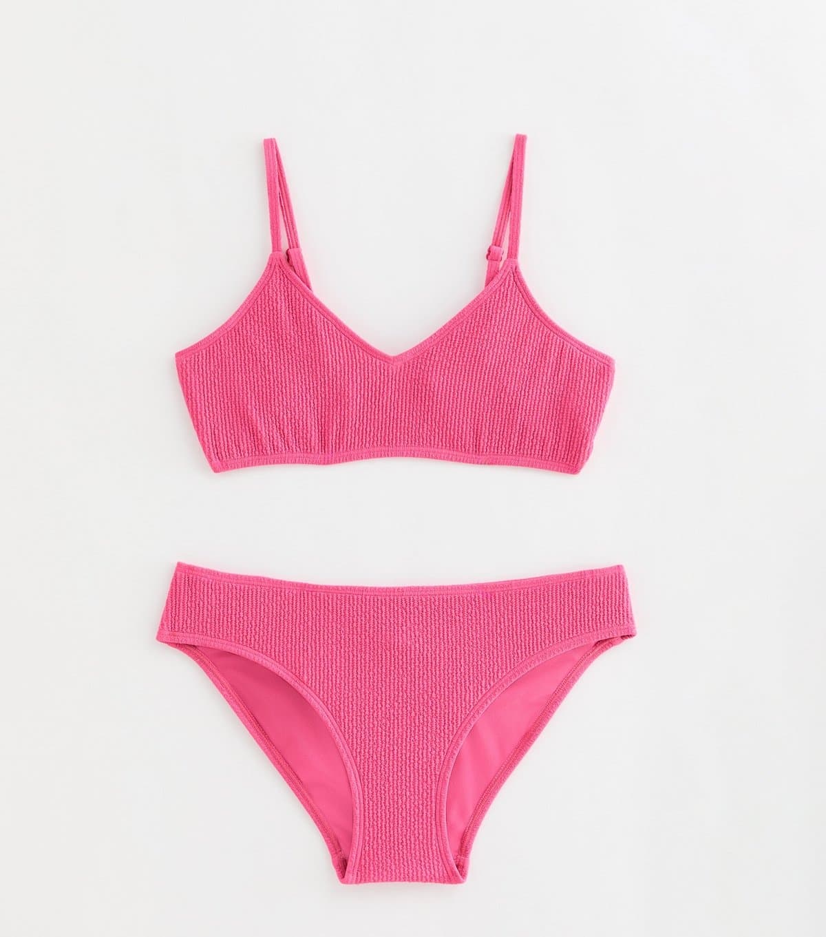 New Look Girls' Pink Crinkle Texture Bikini New Look