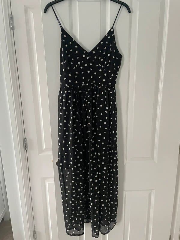 Never Fully Dressed Never Fully Dressed black embroidered chiffon dress