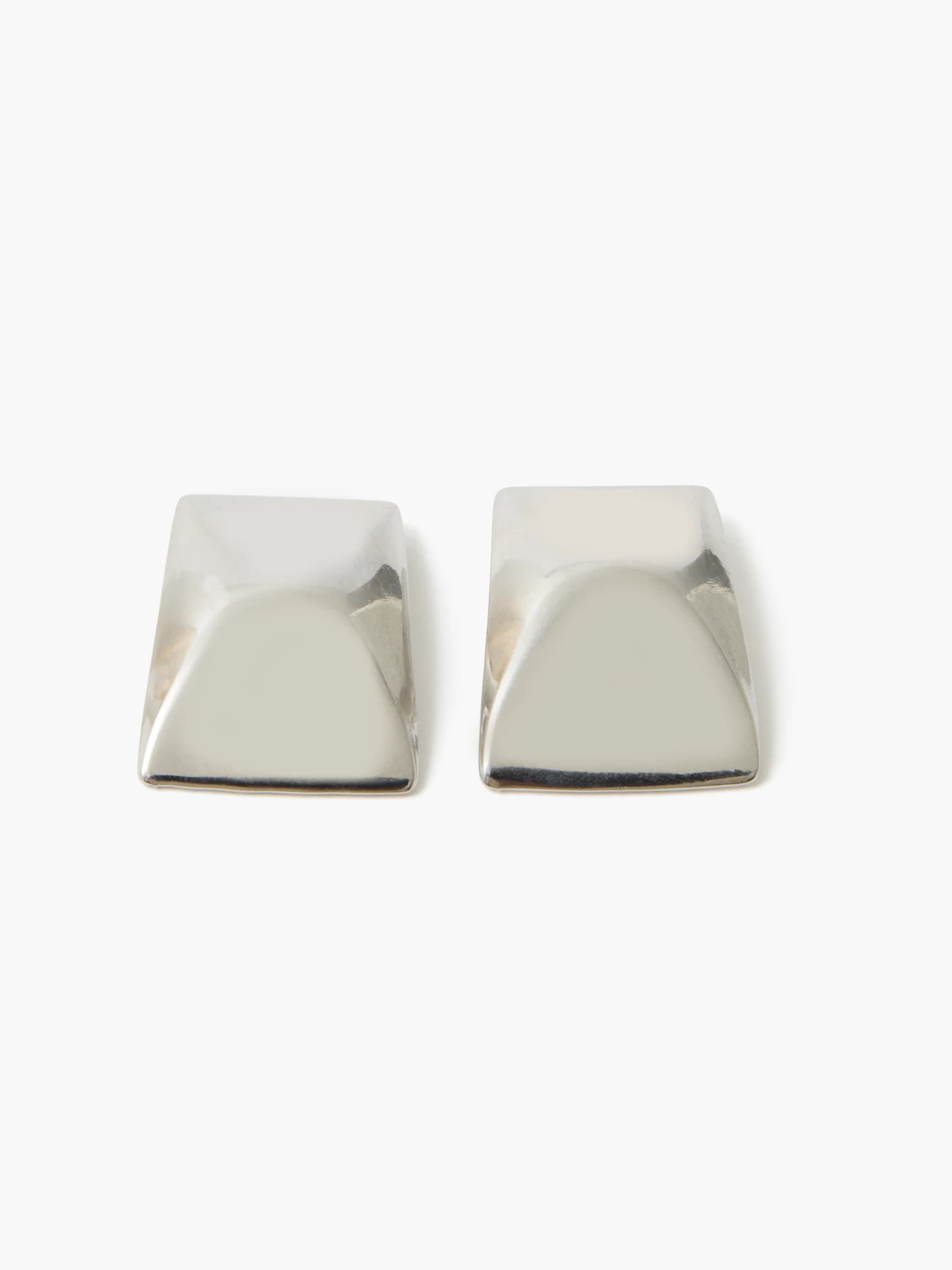 French Connection French Connection Silver Tone Domed Square Stud Earrings