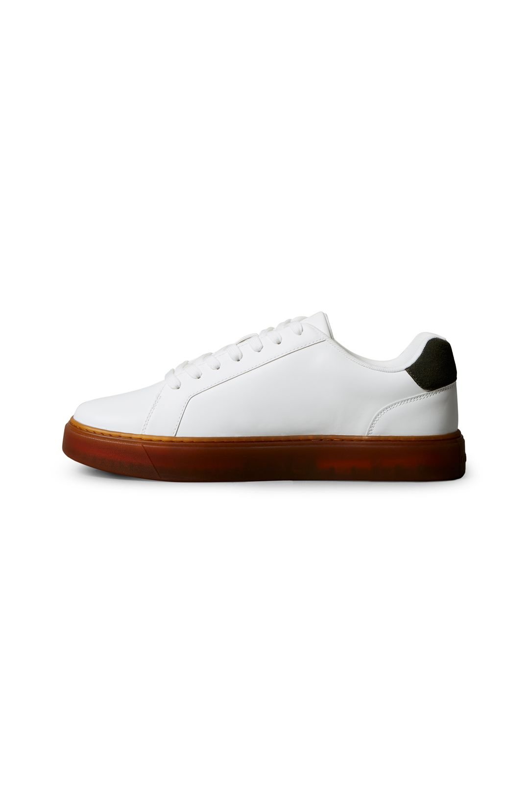 Calvin Klein Calvin Klein Men's Classic Cupsole Laceup Lth Bright White/Medieval Forest/Gum in White - 4