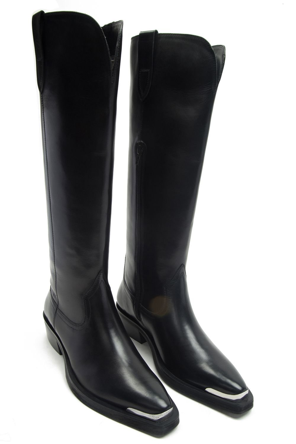 Off the Hook Off the Hook Women's 'Acton' High-Quality Knee Length Black Leather Boots - 4