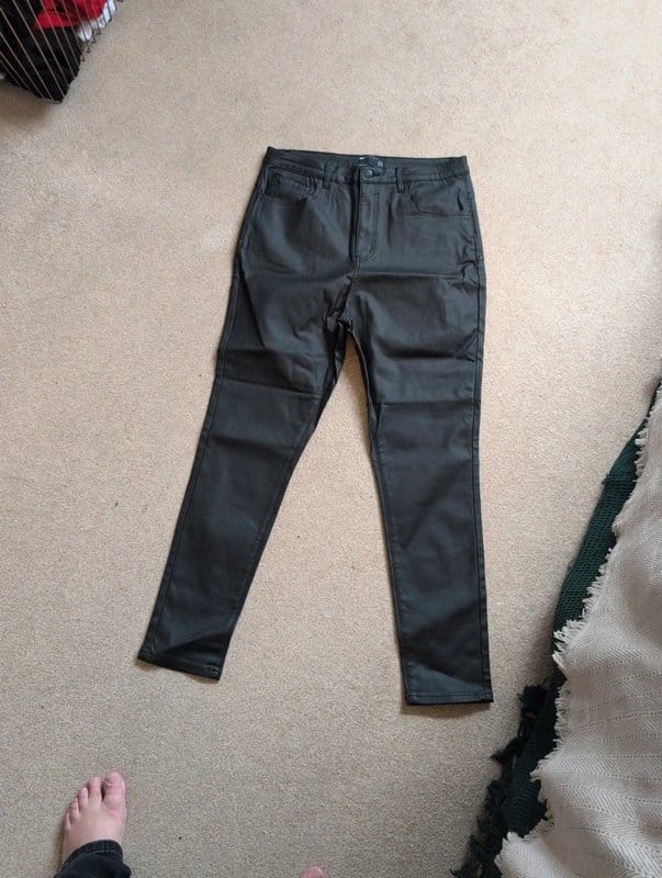 ASOS Black Coated Jeans