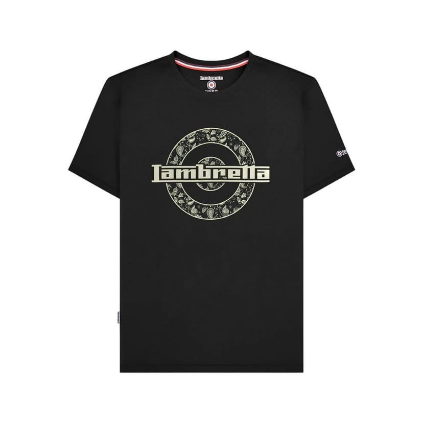 Lambretta Lambretta Men's Paisley Target T-Shirt in Black - 1