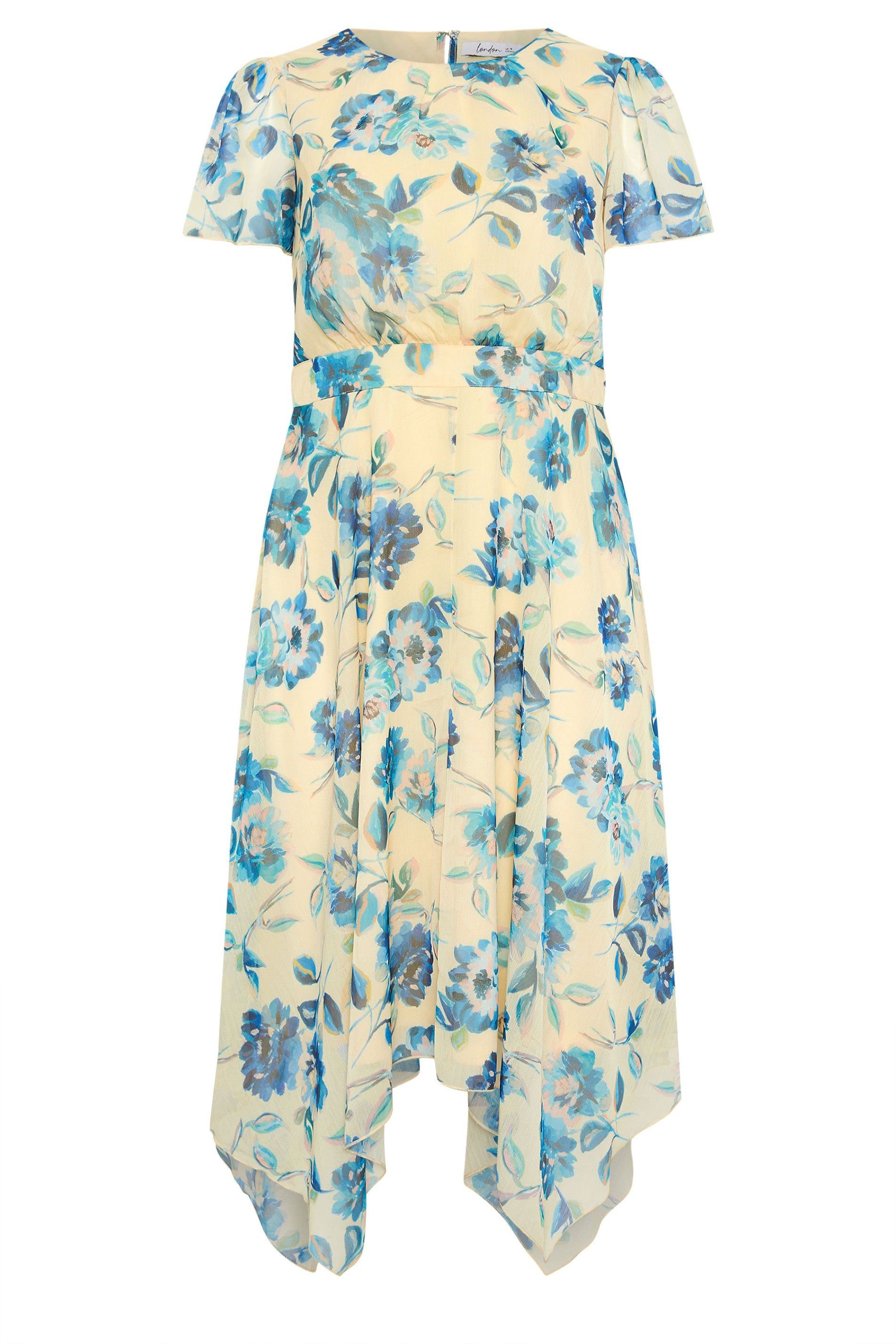 Yours Yours Women's Floral Ruffle Hem Dress in Yellow - 2