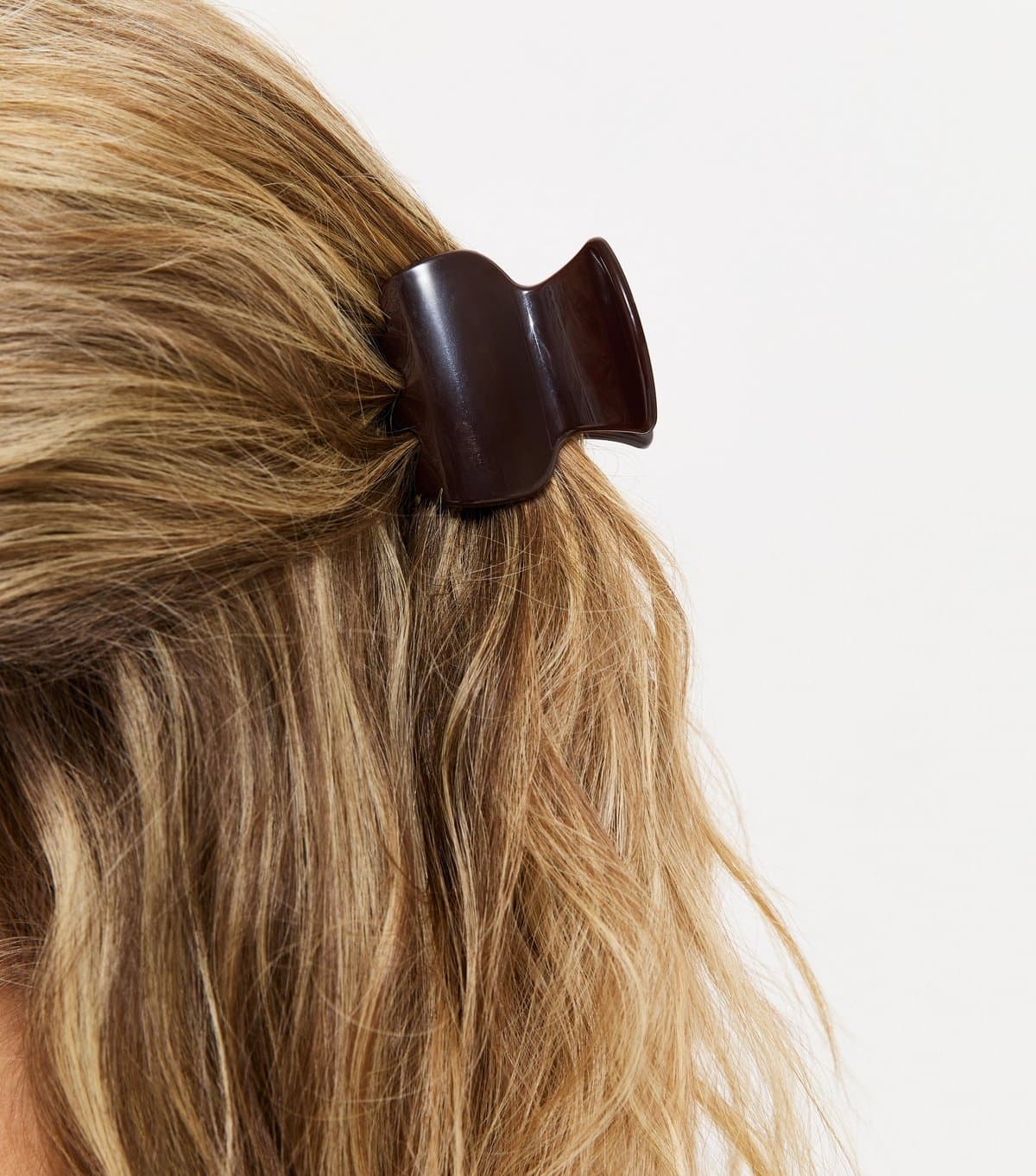 New Look Dark Burgundy Curved Square Hair Claw Clip New Look