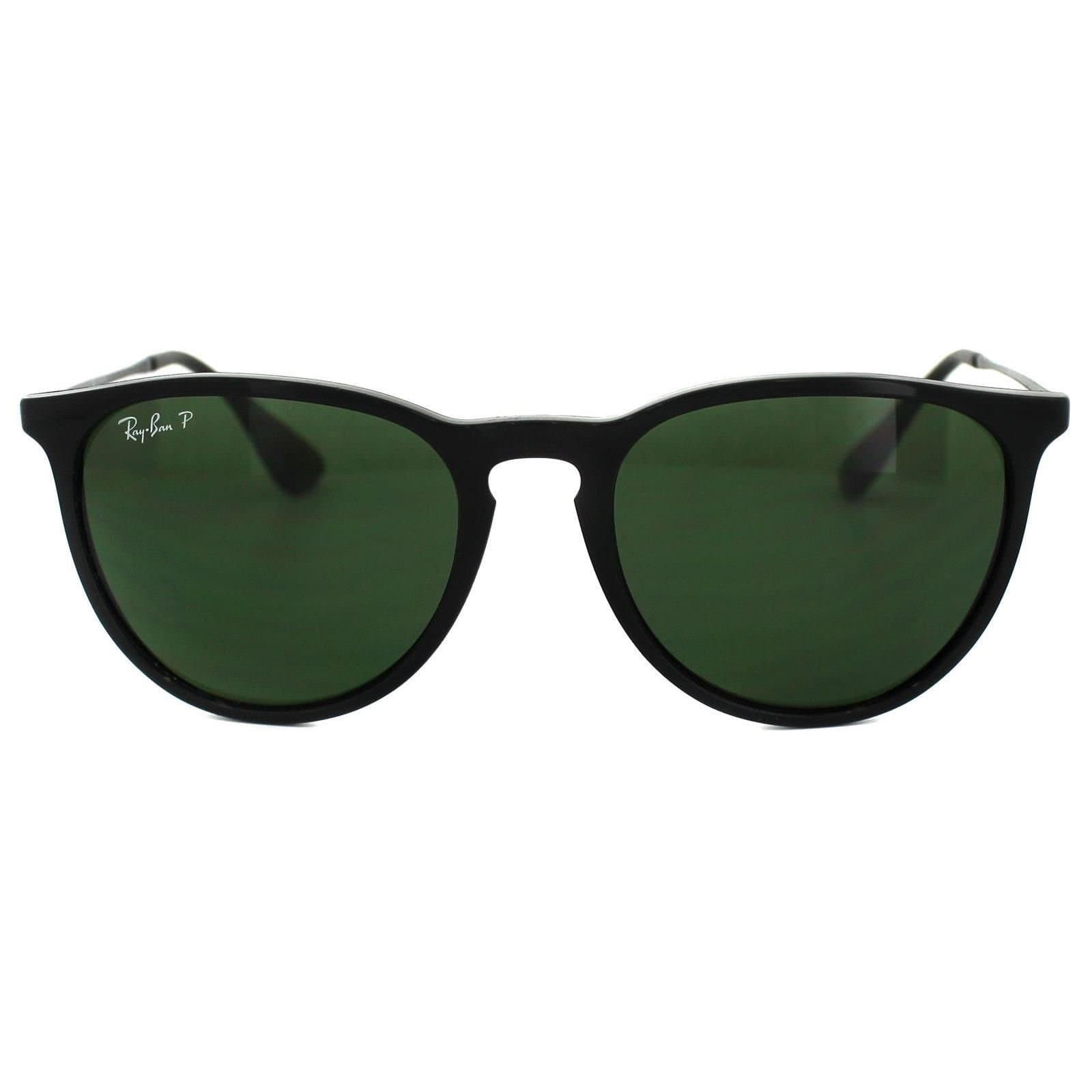 Ray-Ban Ray-Ban Women's Round Black Green Polarized Erika 4171 Sunglasses