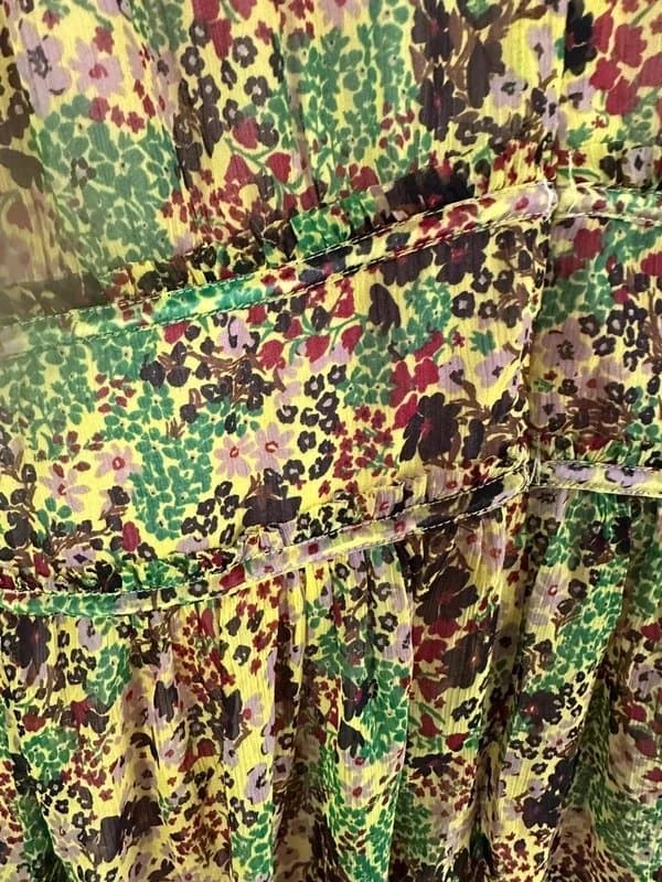 Ted Baker Ted baker dress new lime green floral chiffon 6 £200 ditsy midi short new