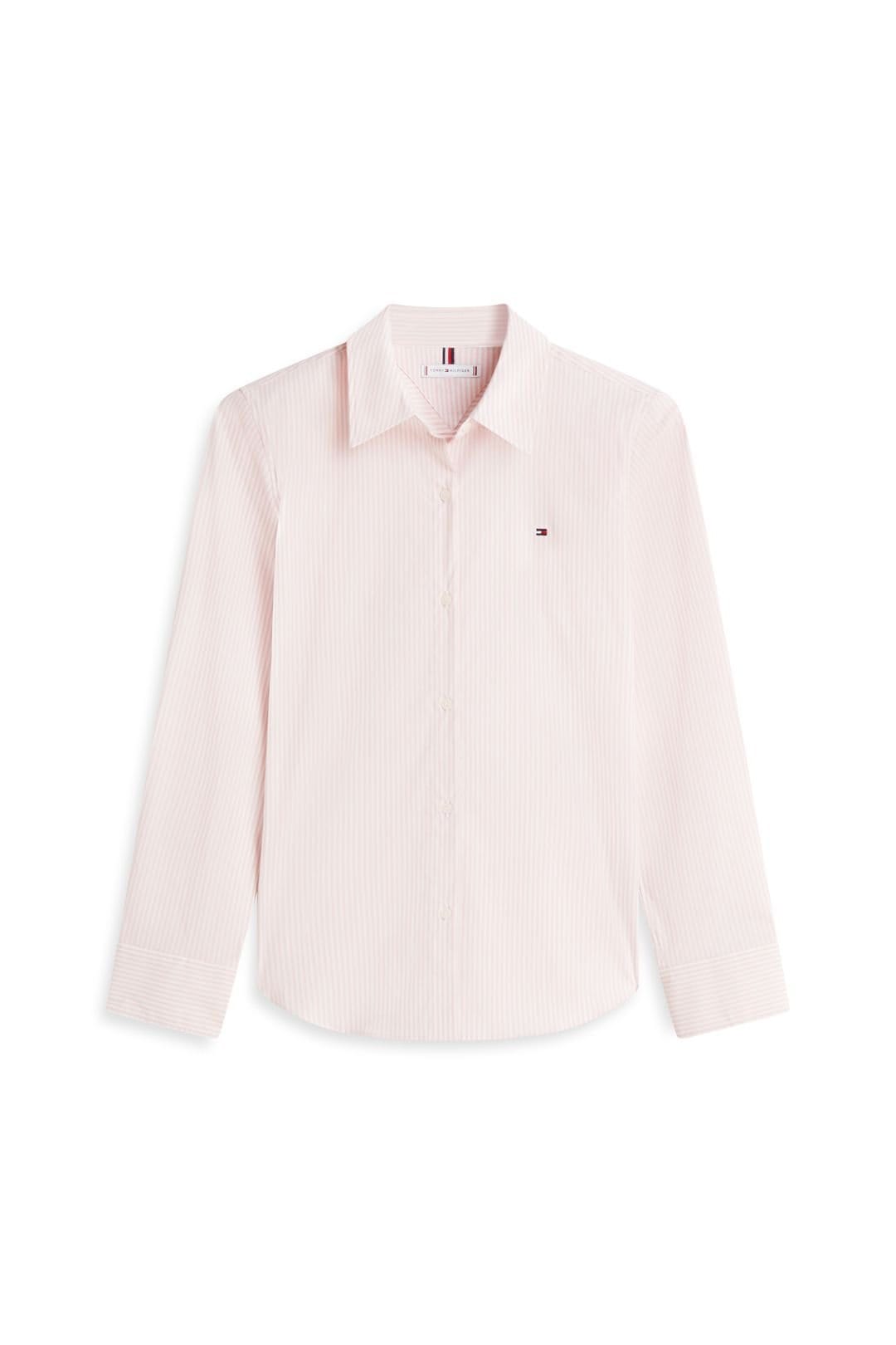 Tommy Hilfiger Tommy Hilfiger Women's Essential Poplin Regular Shirt Pink - 4