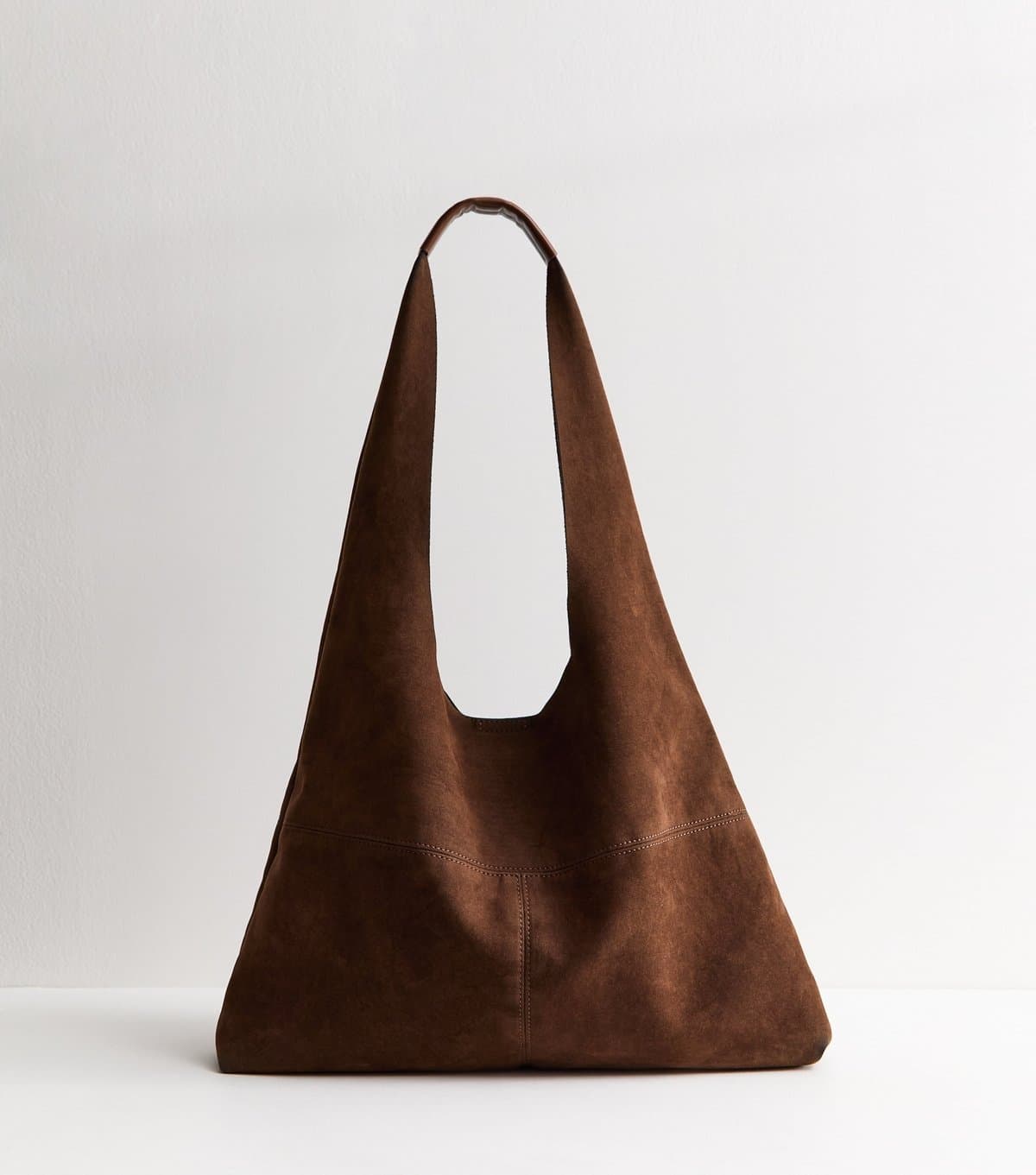 New Look Tan Faux Suede Slouchy Hobo Tote Bag New Look
