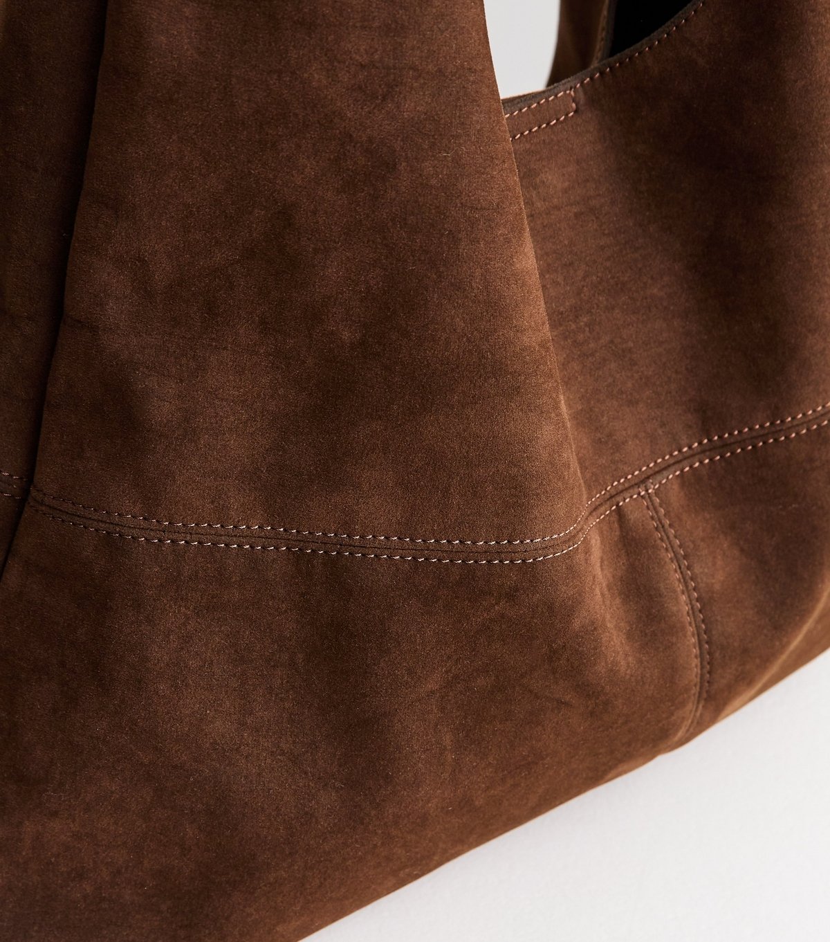 New Look Tan Faux Suede Slouchy Hobo Tote Bag New Look - 3