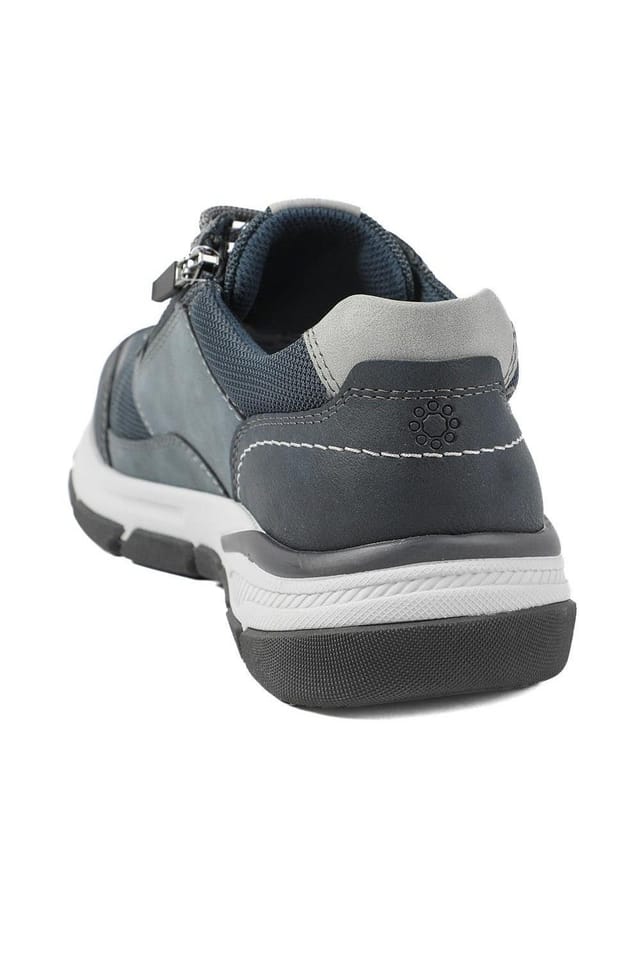 Pavers Pavers Men's Relife Extra Wide Lace Up Rugged Trainers in Navy - 3