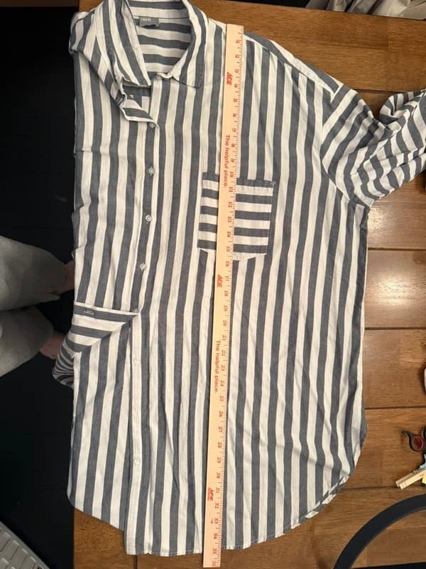 ASOS ASOS Oversized Striped Boyfriend Shirt XXL