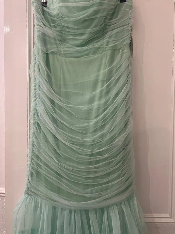 Forever Unique Forever Unique Mint Ruffle Bandeau Maxi
