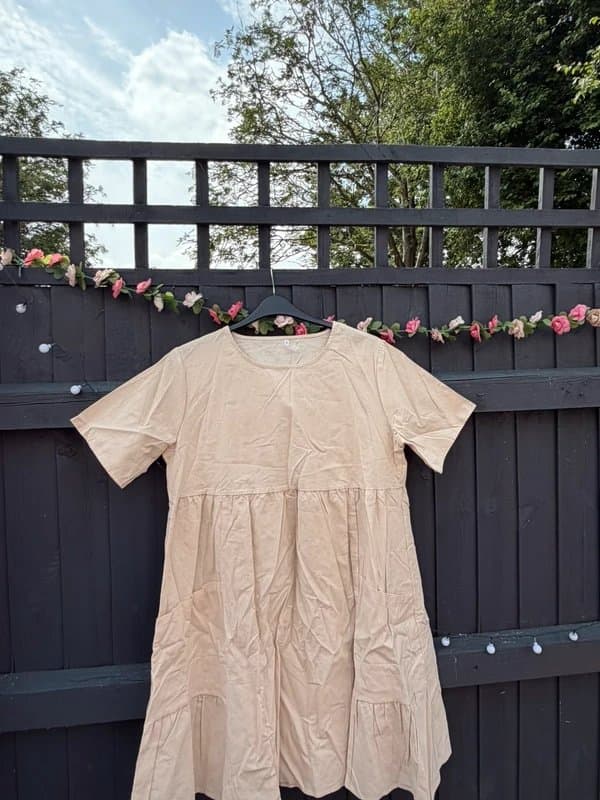 Boutique Boutique Tiered Relaxed Mini Dress | Size L (UK 12–14) | New