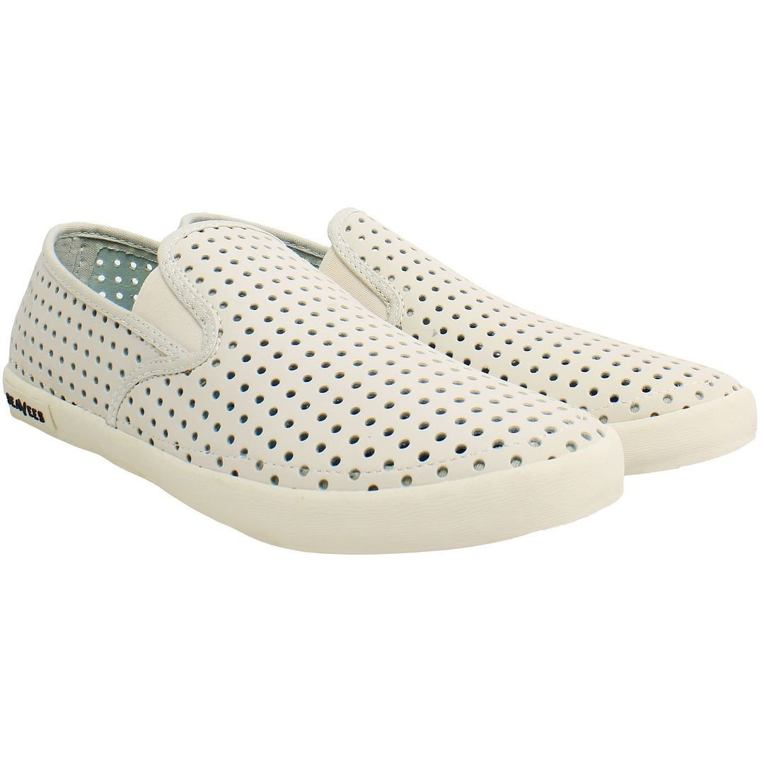 Seavees Seavees Women's Baja Portal Slip-On Grey Nubuck Leather Plimsolls - 2