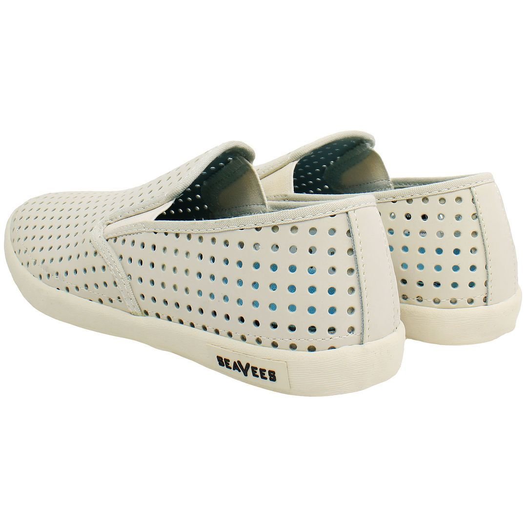 Seavees Seavees Women's Baja Portal Slip-On Grey Nubuck Leather Plimsolls - 3
