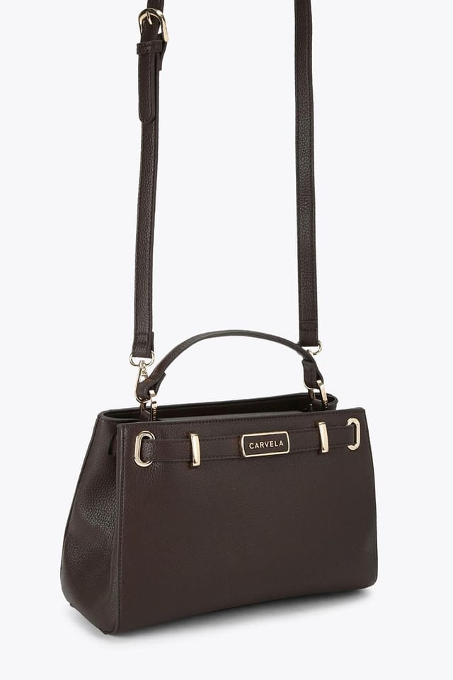Carvela Carvela Women's 'Violet Belted Midi' Bag in Dark Brown - 2