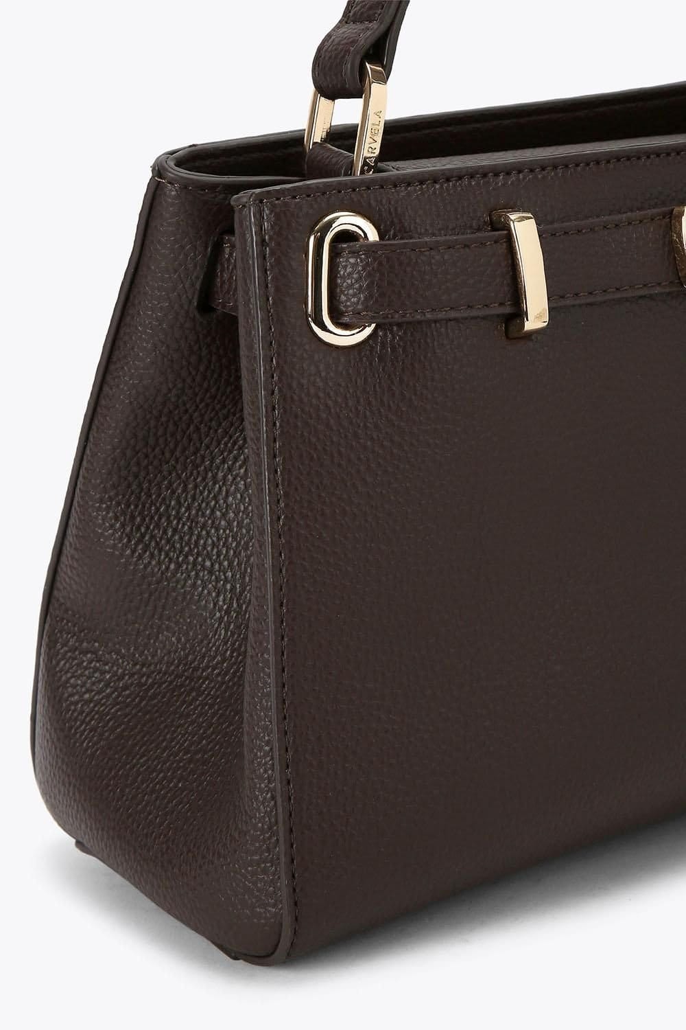 Carvela Carvela Women's 'Violet Belted Midi' Bag in Dark Brown - 4