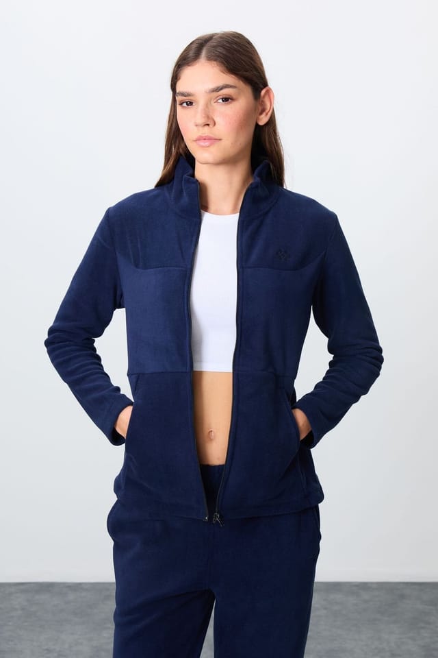 Tommy Life Tommy Life Women's Long-Sleeve Zipper Tracksuit Set in Navy - 2