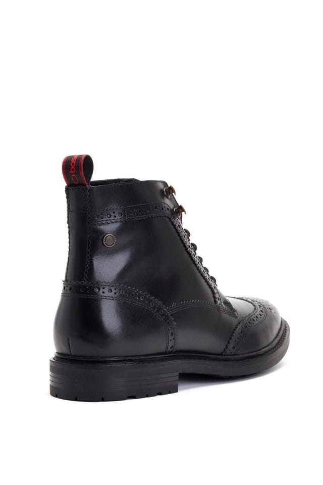 Base London Base London Men's Dealer Brogue Boot in Black - 2