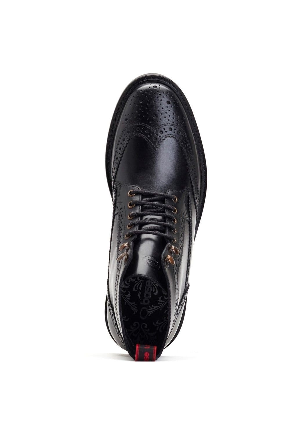 Base London Base London Men's Dealer Brogue Boot in Black - 4