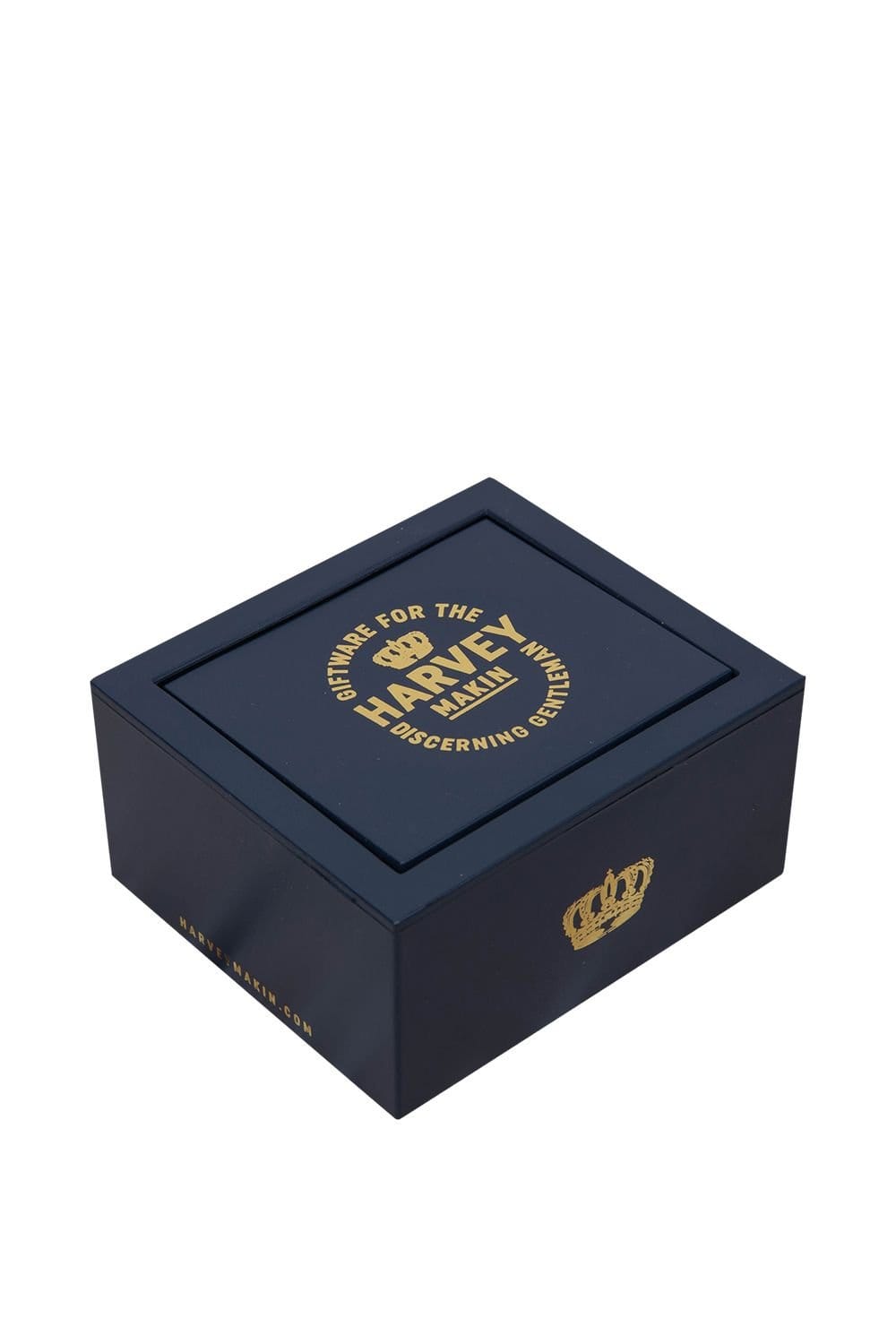 Harvey Makin Harvey Makin Men's Rhodium Plated Cufflinks Plain with Diamantes in Metallic Silver - 4