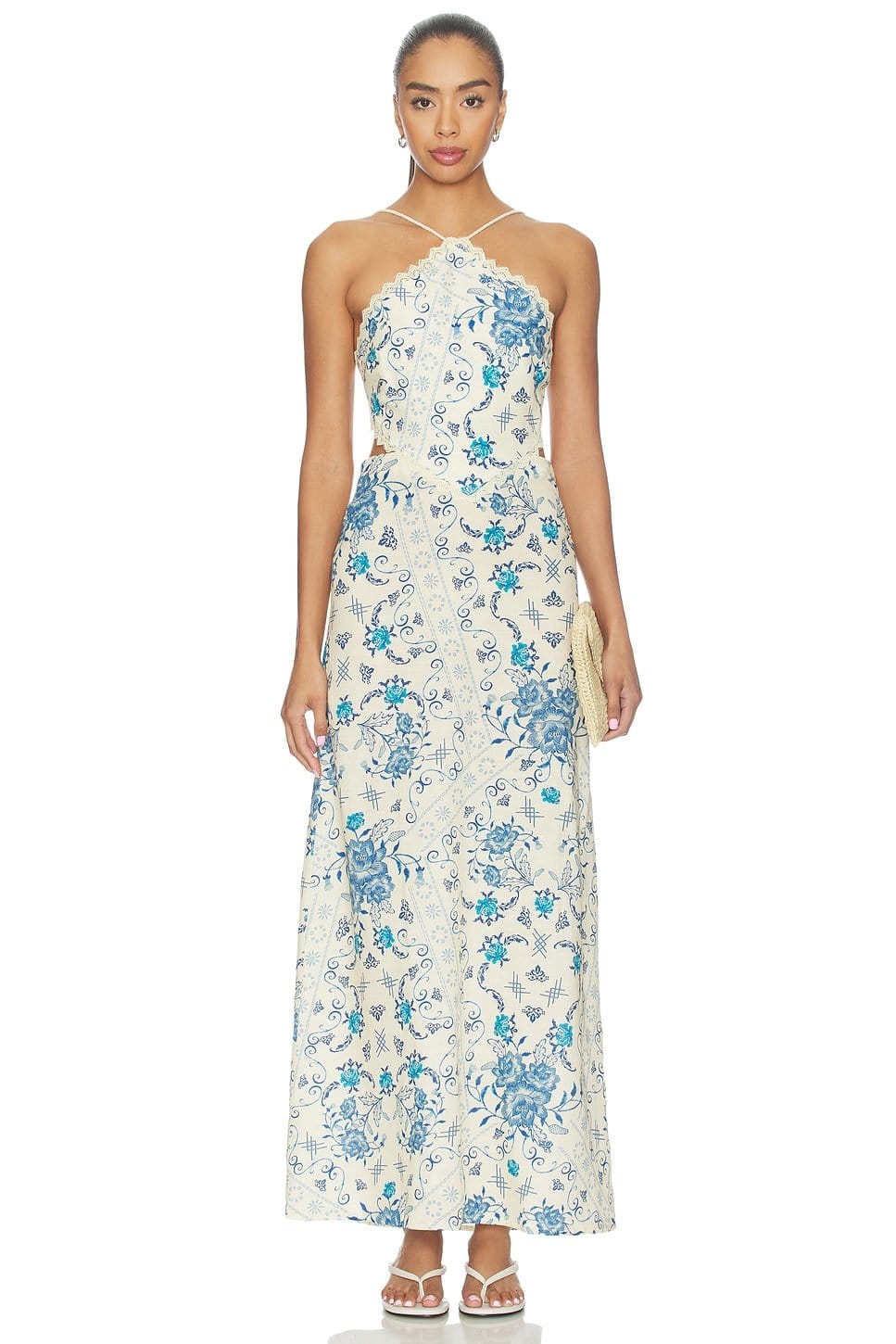 Revolve Indira Bleu Dress - Multicolor Floral Print Maxi Dress