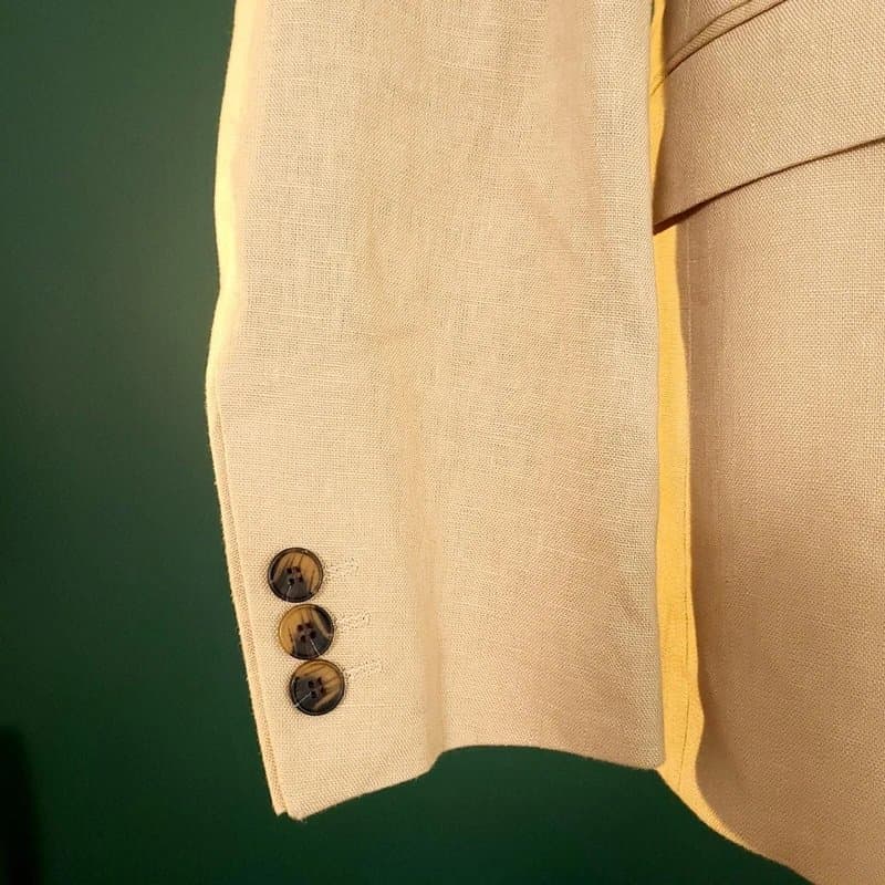 ASOS ASOS Design Pure 100% Linen Blazer Jacket Mens 36R Regular Fit Beige Sport