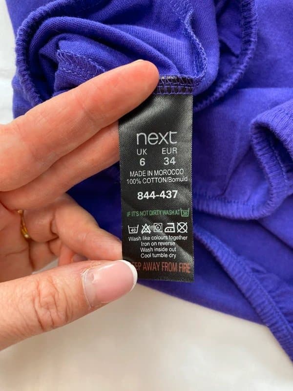 Next Next Purple Frill Bandeau / Boob Tube Top – Size 6